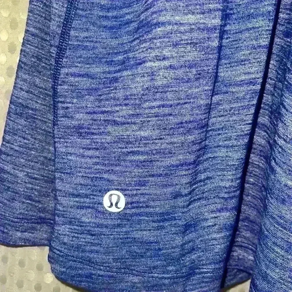 Lululemon Tough It Out Tank Heathered Sapphire Blue/ButterflTexture Blck/White